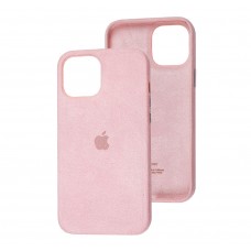 Чехол для iPhone 12 Pro Max Alcantara 360 розовый / pink