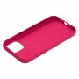 Чохол для iPhone 12 Pro Max Silicone Full вишневий / rose red