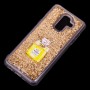 Чехол для Samsung Galaxy A6+ 2018 (A605) Блестки вода золото "духи"