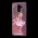 Чехол для Samsung Galaxy A6+ 2018 (A605) Блестки вода красный "девушка с букетом"