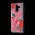 Чехол для Samsung Galaxy A6+ 2018 (A605) Блестки вода красный "красные розы"