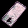 Чехол для Samsung Galaxy A6+ 2018 (A605) вода розовый "розово-фиолетовые цветы"