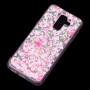 Чехол для Samsung Galaxy A6+ 2018 (A605) вода розовый "розовые цветы"
