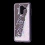Чехол для Samsung Galaxy A6+ 2018 (A605) Блестки вода светло-розовый "boy bye"