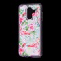Чехол для Samsung Galaxy A6+ 2018 (A605) вода светло-розовый "фламинго и кактусы"