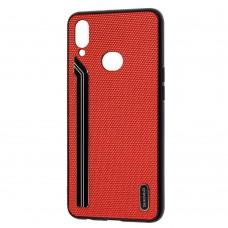 Чехол для Samsung Galaxy A10s (A107) Shengo Textile красный