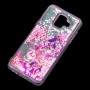 Чехол для Samsung Galaxy A6 2018 (A600) вода розовый "розово-фиолетовые цветы"