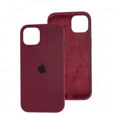 Чохол для iPhone 13 / 14 Square Full silicone бордовий / maroon