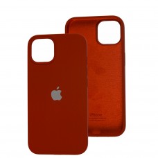 Чехол для iPhone 13 Silicone Full красный / dark red 