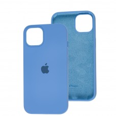 Чехол для iPhone 13 Silicone Full голубой / cornflower 