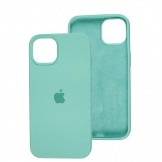 Чехол для iPhone 13 Silicone Full бирюзовый / marine green  