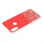Чехол для Xiaomi Redmi Note 7 star конфети красный