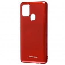 Чехол для Samsung Galaxy A21s (A217) Molan Cano глянец бордовый