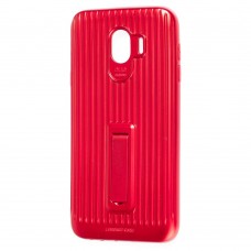 Чехол для Samsung Galaxy J4 2018 (J400) Luggage с подставкой красный