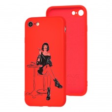 Чохол для iPhone 7 / 8 / SE2 Wave Fancy girl in red room / red