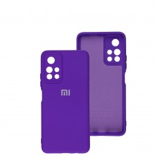 Чехол для Xiaomi Poco M4 Pro 5G / Note 11S 5G Silicone Full camera фиолетовый
