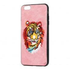 Чехол для iPhone 6 Plus Embroider Animals Soft тигр