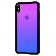 Чохол для iPhone Xs Max Gradient Glass прозорий фіолетовий