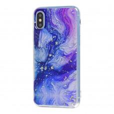 Чехол для iPhone X / Xs Galaxy фиолетовый