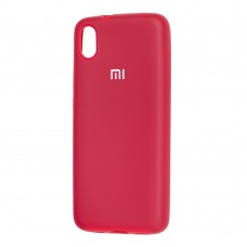 Чохол для Xiaomi Redmi 7A Silicone Full рожево-червоний
