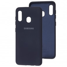 Чехол для Samsung Galaxy A20 / A30 Silicone Full темно-синий 