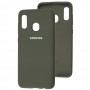 Чехол для Samsung Galaxy A20 / A30 Silicone Full оливковый