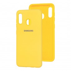 Чохол для Samsung Galaxy A20 / A30 Silicone Full жовтий