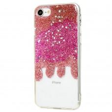 Чохол Shine для iPhone 7/8 з блискітками рожевий