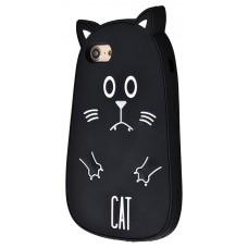 Чехол для iPhone 7 Fat Animals черный кот