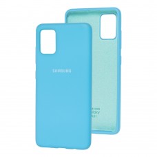 Чехол для Samsung Galaxy A51 (A515) Silicone Full ярко-голубой
