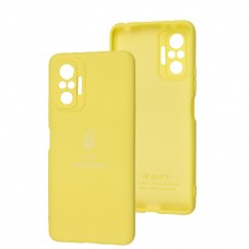 Чохол для Xiaomi Redmi Note 10 Pro Silicone Full Тризуб жовтий