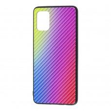 Чехол для Samsung Galaxy A51 (A515) Carbon Gradient Hologram "сиреневый" 