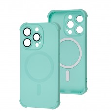 Чехол для iPhone 15 Pro WAVE Silk Touch WXD MagSafe turquoise