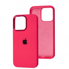 Чохол для iPhone 13 Pro New silicone Metal Buttons shiny pink