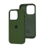 Чохол для iPhone 14 Pro New silicone Metal Buttons atroviren