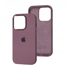 Чохол для iPhone 14 Pro New silicone Metal Buttons black currant