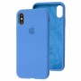 Чехол для iPhone X / Xs Silicone Full синий / royal blue