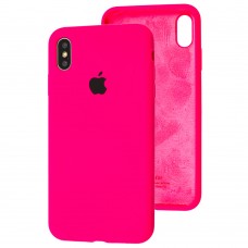 Чохол для iPhone Xs Max Silicone Full barbie pink / рожевий