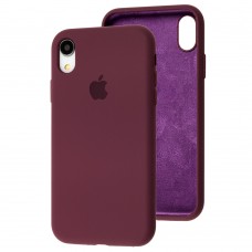 Чохол для iPhone Xr Silicone Full бордовий / maroon
