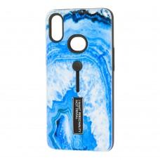 Чехол для Samsung Galaxy A10s (A107) Kickstand "море" голубой