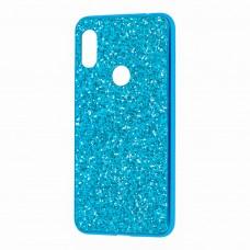 Чехол для Xiaomi Redmi Note 6 Pro Shining sparkles с блестками синий