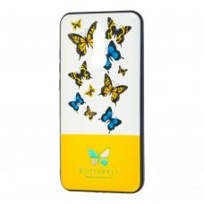 Чехол для Xiaomi Redmi 8 Butterfly желтый