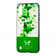 Чехол для Samsung Galaxy A01 (A015) Butterfly зеленый