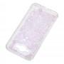 Чехол для Samsung Galaxy J7 (J700) вода светло-розовый "маленькие единороги"