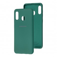 Чохол для Samsung Galaxy A20/A30 Silicone Full сосновий зелений