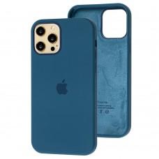 Чехол для iPhone 12 Pro Max Full Silicone case blue