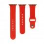 Ремешок для Apple Watch 42-44mm Band Silikone Two - Piece ярко красный