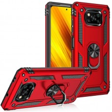 Чохол для Xiaomi Poco X3 / X3 Pro Serge Ring ударостійкий червоний