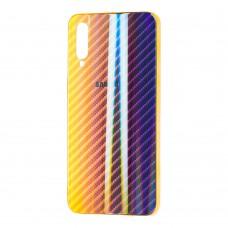 Чохол для Samsung Galaxy A50/A50s/A30s Carbon Gradient Hologram золотистий