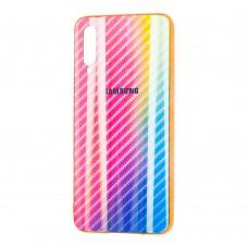 Чохол для Samsung Galaxy A50/A50s/A30s Carbon Gradient Hologram рожевий